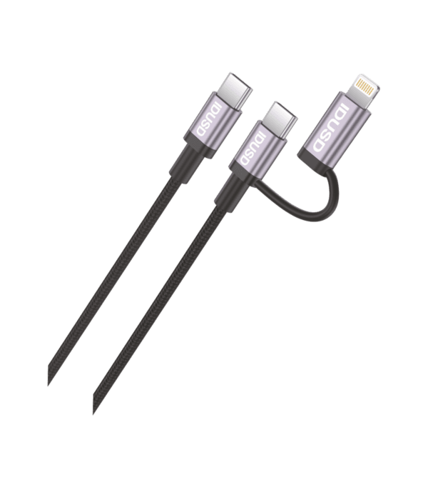 1.2M Aluminum Nylon PD Carga Rápida Cable – 2-in-1 | Duradero & Efficient - C03A-Negro - Imagen 8