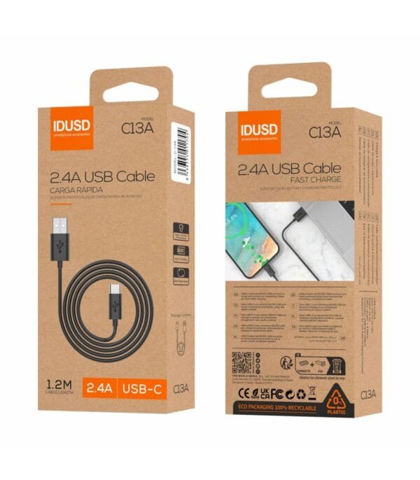ECO USB-C Cable 1.2M 2.4A – Carga Rápida & Sustainable Design ⚡🌍🔌 - Imagen 3