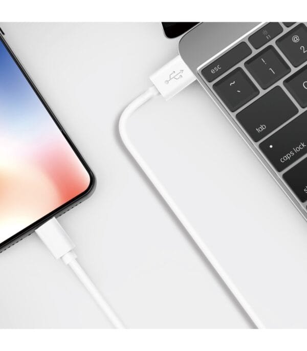 ECO Lightning Cable 1.2M 2.4A – Carga Rápida & Eco-Friendly Design 🌱⚡-Blanco - Imagen 6