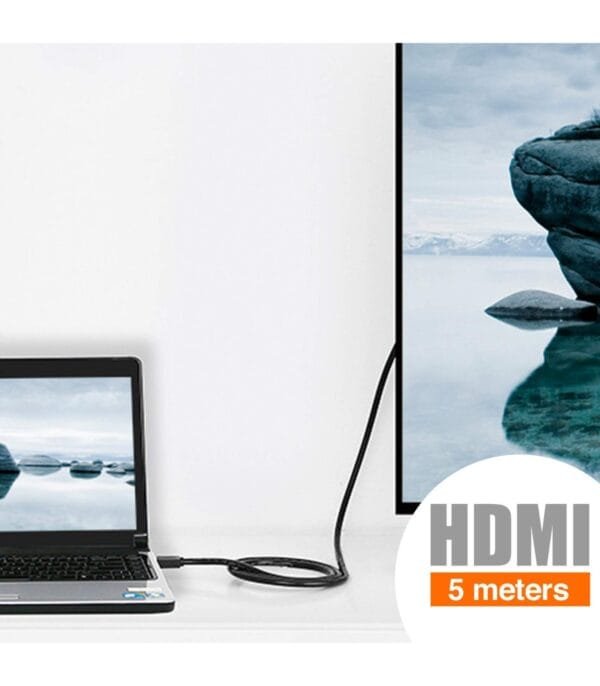 Alta Velocidad HDMI Cable | 1.4V | 5M | 1080p | 3D | 4K | HDMI to HDMI | C53A|Negro - Imagen 7
