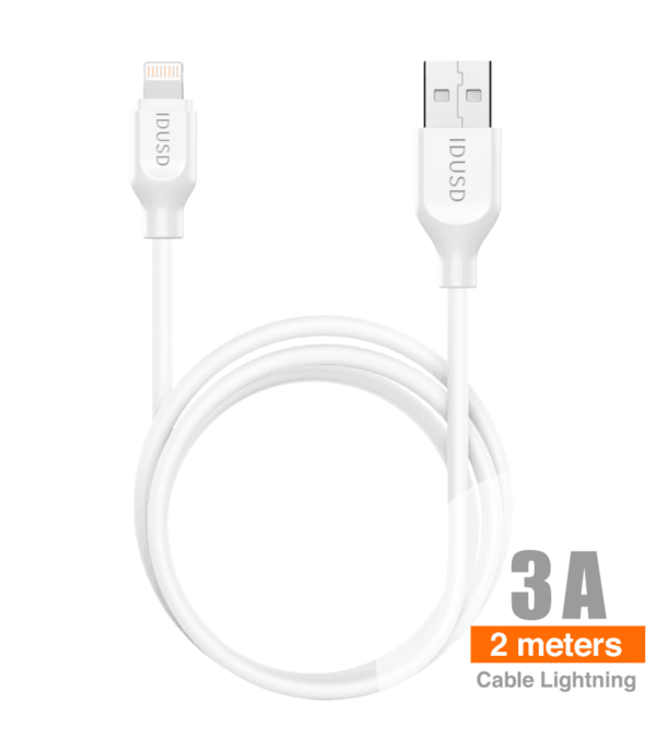 Turbo Lightning Cable 2M 3A – Ultra-Carga Rápida & Premium Durability (C42B)