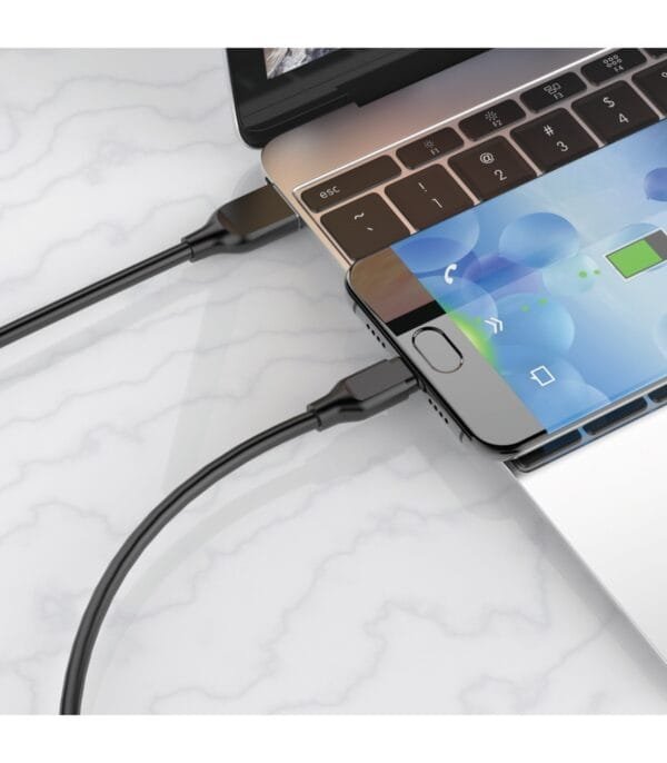 Turbo Micro-USB Cable 2M 2.4A – Ultra-Carga Rápida & Duradero Performance -C41A-Negro - Imagen 5