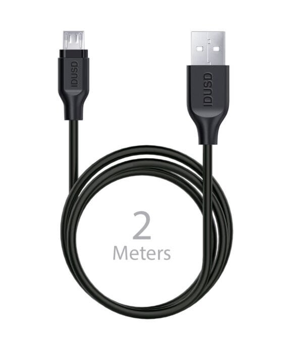 Turbo Micro-USB Cable 2M 2.4A – Ultra-Carga Rápida & Duradero Performance -C41A-Negro - Imagen 6