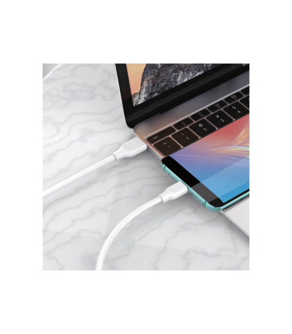 Turbo USB-C Cable 1.2M 3A – Alta Velocidad Charging & Data Transfer C23B-Blanco - Imagen 5