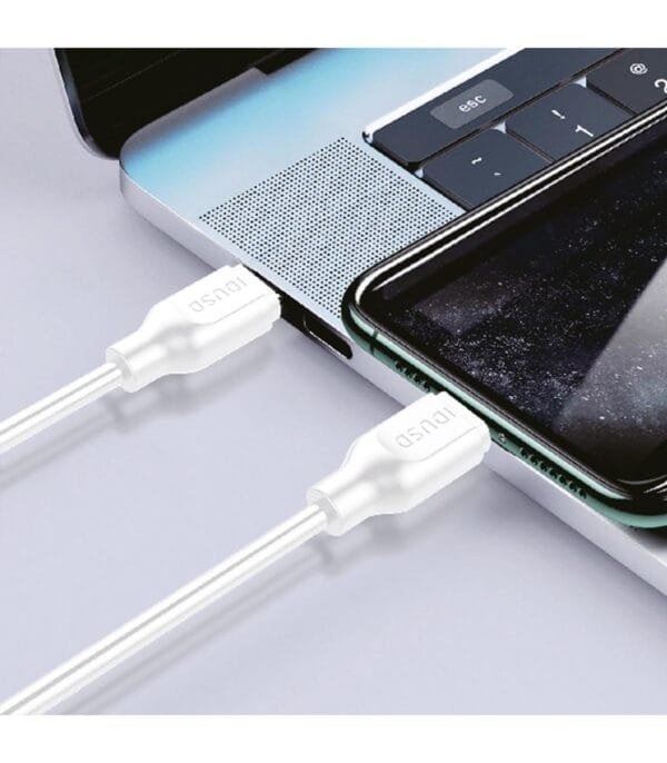 PD USB-C to Lightning PD Cable 1.2M 3A – Alta Velocidad Charging & Premium Performance (C32B)-Blanco - Imagen 5