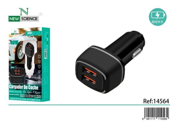 Car Adapter 2USB 40W SLD-C02 (Negro) ⚡🚗🔌