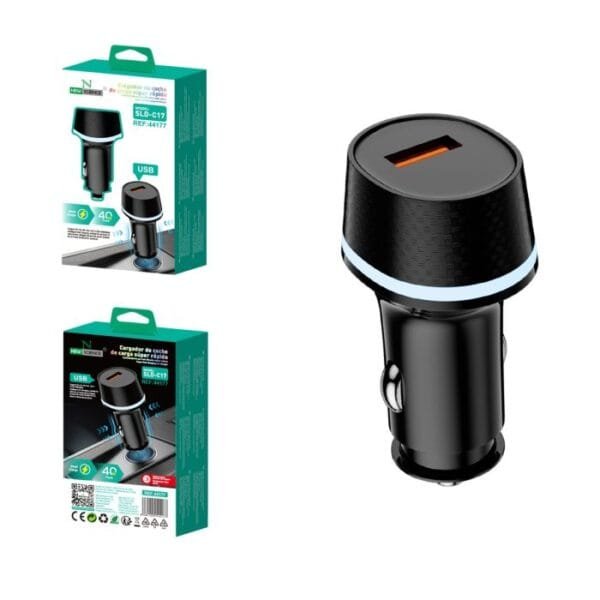 🚗🔌 Adaptador de Coche ⚡ USB 🔋 40W ⚡ Model: SLD-C17 ✅ - Imagen 2