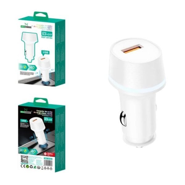 🚗🔌 Adaptador de Coche ⚡ USB 🔋 40W ⚡ Model: SLD-C17 ✅