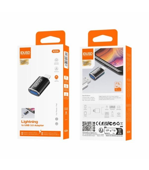 Lightning to USB 3.0 Adapter M/F - K23A ⚡🔌💻 - Imagen 2