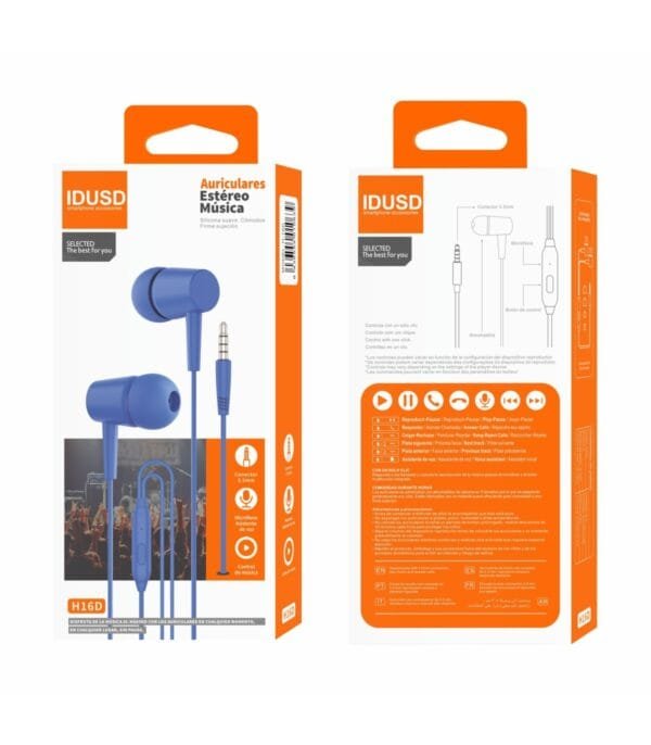 Stereo Earphones - H16D 🎧🎶🔊 - Imagen 2