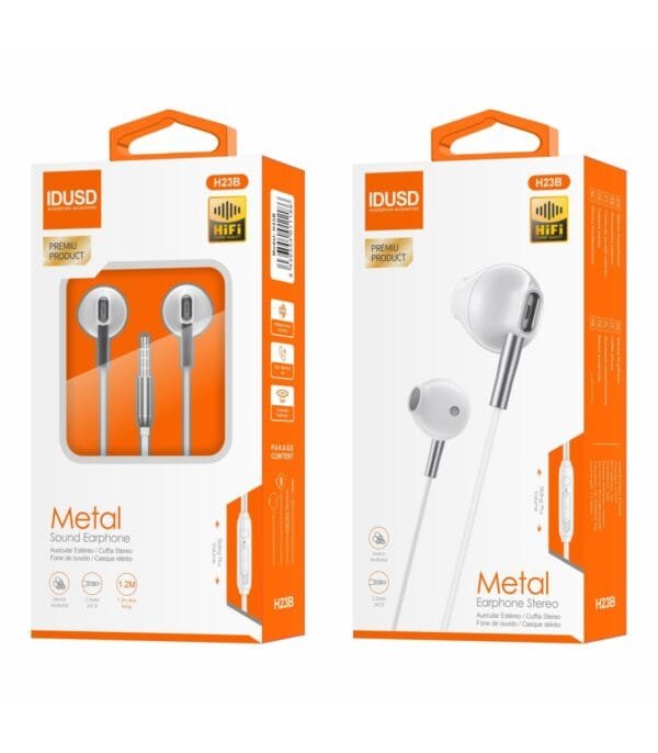 Metal Earphones 3.5mm - H23B 🎧🎶🔌 - Imagen 8