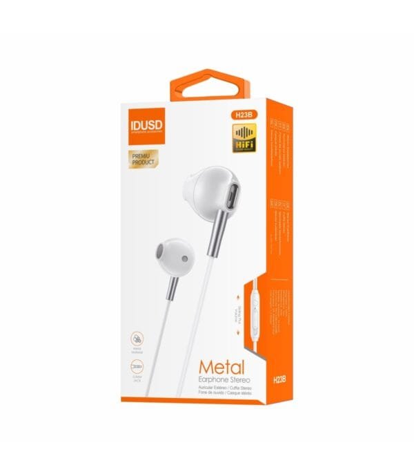 Metal Earphones 3.5mm - H23B 🎧🎶🔌 - Imagen 6