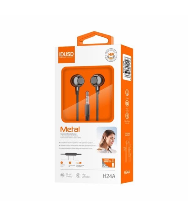 Metal Earphones 3.5mm - H24A 🎧🎶🔌 - Imagen 6
