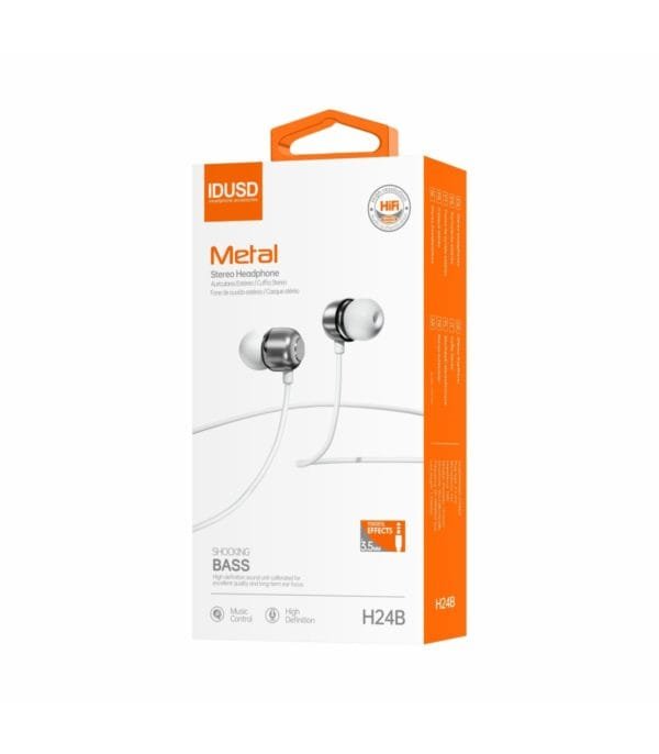 Metal Earphones 3.5mm - H24B 🎧🎶🔊 - Imagen 4