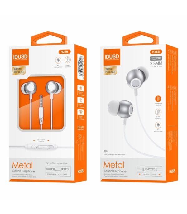 Metal Earphones 3.5mm - H26B 🎧🔊💎 - Imagen 9