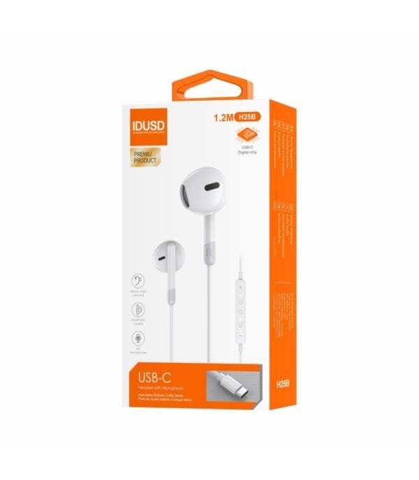 USB-C Digital Earphones - H25B 🎧🔌📱 - Imagen 3