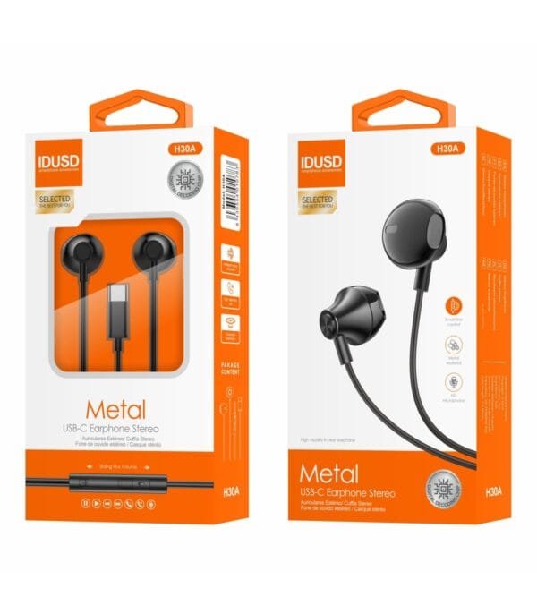USB-C Digital Metal Earphones - H30A 🎧🔌💎 - Imagen 7