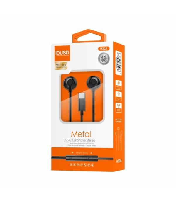 USB-C Digital Metal Earphones - H30A 🎧🔌💎 - Imagen 8