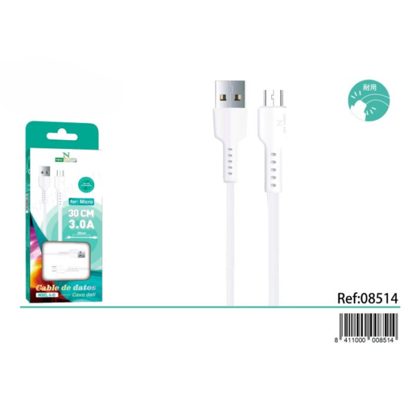 🔌⚡ Micro USB Cable 📱 3.0A ⚡ 30CM 📏 Model: U-01 🚀