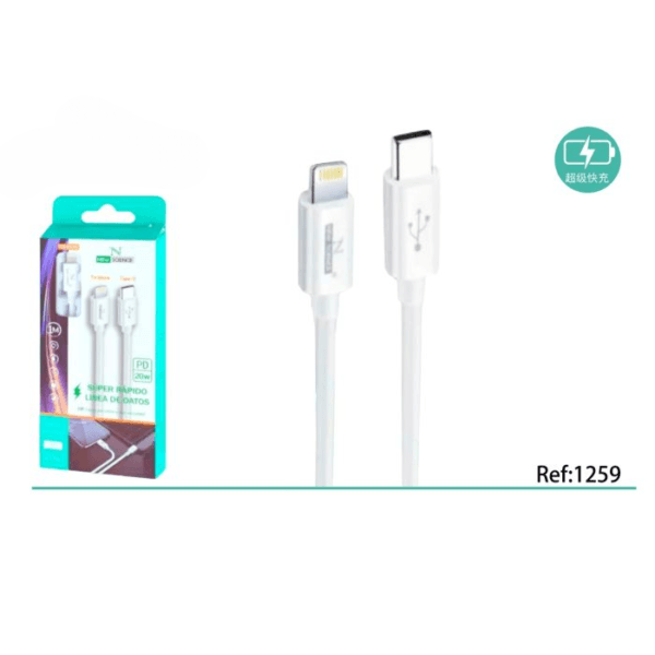 🔌⚡ Cable PD Type-C to Lightning 📱 20W 🔋 Model: NS-115 🚀