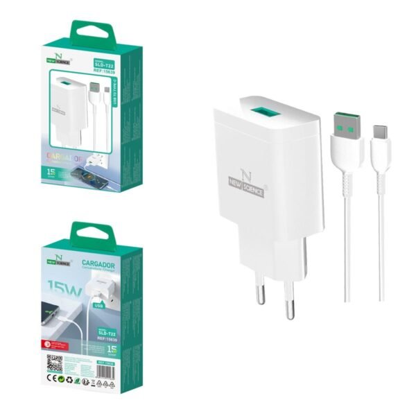 🔌⚡USB Cargador for Type-C (USB + Type-C) 3.0A/15W | Model: SLD-T22 📱🔋🚀