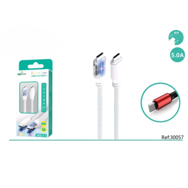 🔌⚡ Cable PD for Type-C 5.0A 60W | 1M 📏📱💨 Model: P-3🚀