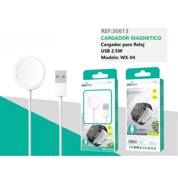 🧲⌚⚡ Magnetic Cargador for Watch USB 2.5W | Model: WX-04 🔌✨