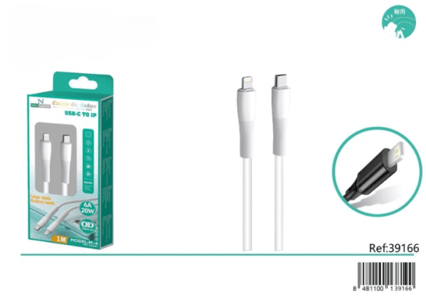 🔌⚡ Cable USB-C to iPhone 📱 6A ⚡ 20W 🔋 Model: M-4 🚀