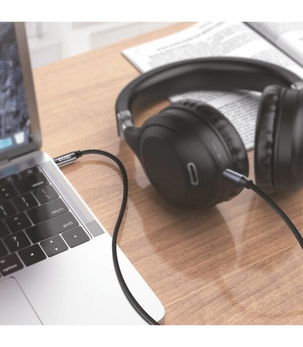 🎶 Audio Cable Nylon 3.5mm 3Pin M/M 1M - C202A 🎧🔊 - Imagen 3