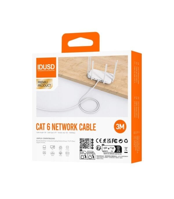 🌐 CAT 6 UTP Network Cable 3M - Fast and Reliable Connection - C301B 🔌💻 - Imagen 2