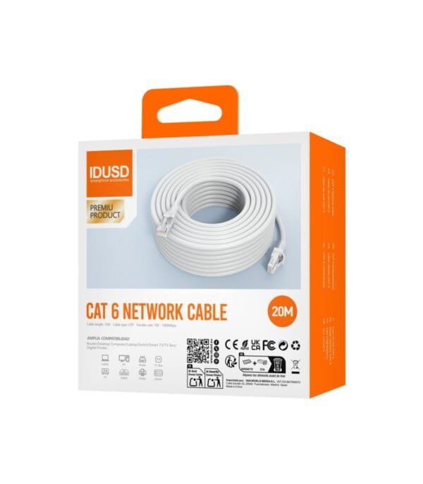 🌐 CAT 6 UTP Network Cable 20M – Ultimate Connectivity for Large Spaces and Alta Velocidad Transfers - C305B 🔌⚡ - Imagen 3
