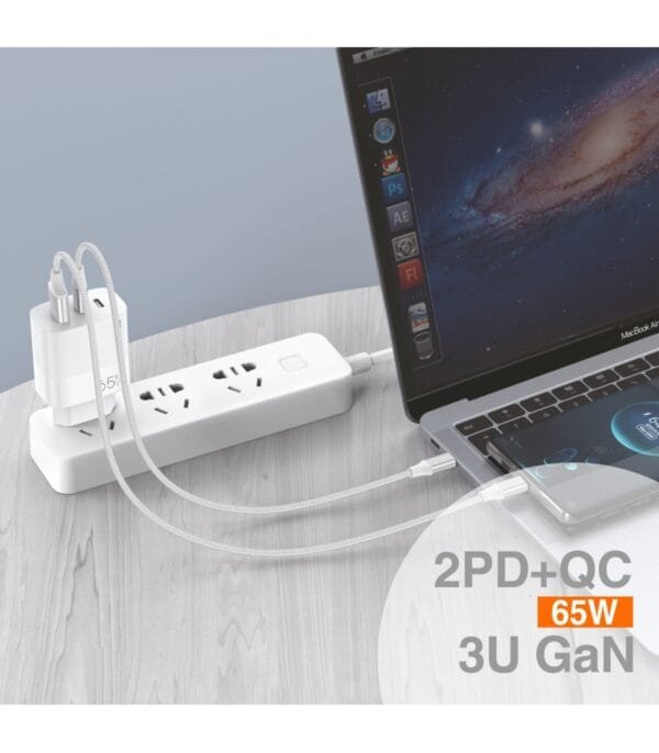 ⚡ GaN Cargador PD 65W 🔌⚙️ 3 Ports - D150B 🚀🔋 - Imagen 8