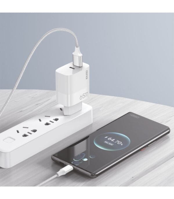 ⚡ GaN Cargador PD 65W 🔌 Dual Ports - D130B 🚀🔋 - Imagen 3