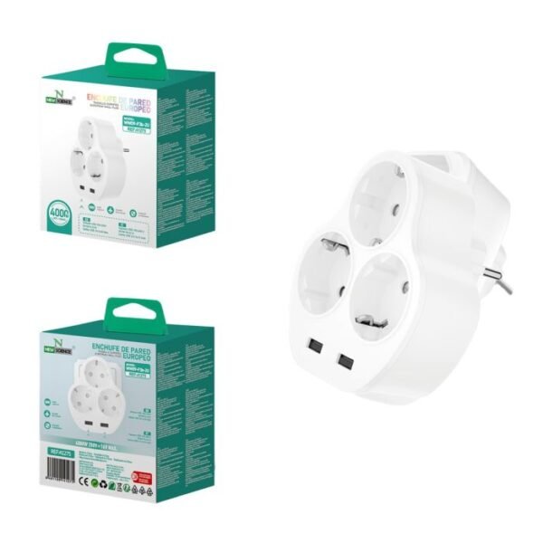 🔌⚡ European Wall Socket with USB 🌍🔋 Model: WW09-F3B-2U 🚀