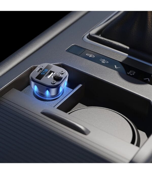 Eco Drive Connect Car MP3 Player with Bluetooth & Carga Rápida 15W-F64A-Negro 🚗🎶🔋 - Imagen 3