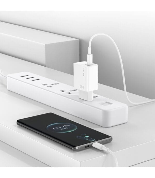 ⚡GaN PD30W Dual USB-C – Fast, Efficient & Compact Charging – D200B-White - Imagen 3