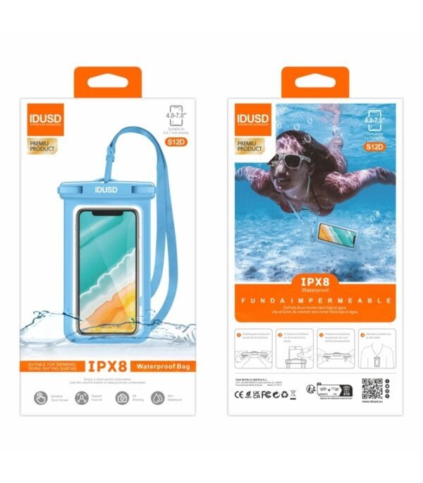 S12D Blue Waterproof Beach Case🌊📱 - Imagen 5