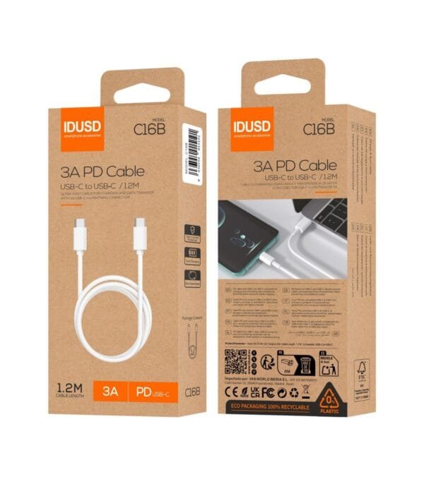 Copy of Eco Cable USB-C to Lightning PD 1.2M 3A - C32B 🌱🔌📱 - Imagen 2