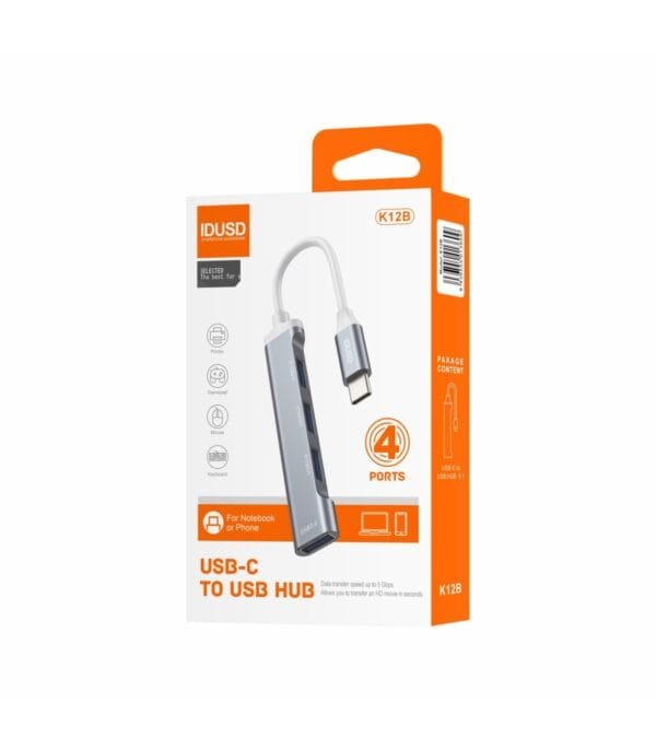 ⚡ Mini HUB USB-C 3.0 🔌 4-in-1 - K12B 🚀 - Imagen 6