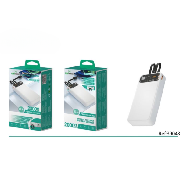 🔋⚡ Power Bank 20000mAh 22.5W | Model: DX160 (White) 📱🔌🚀