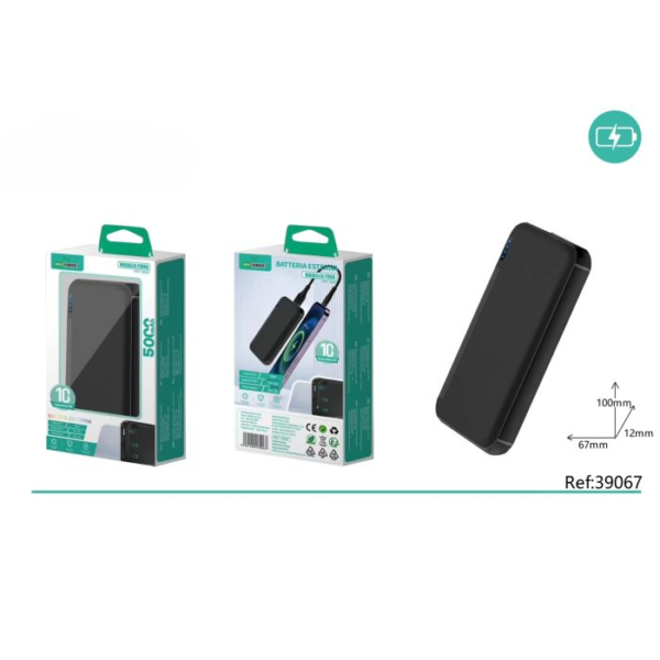 🔋📱 Power Bank 5000mAh 10W | Model: Y006 ⚡🔌🚀 - Black