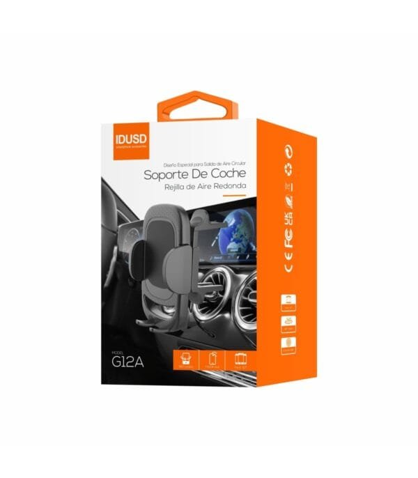 **Universal Car Round Grille Phone Holder – G12A 🚗📱**-Negro - Imagen 3