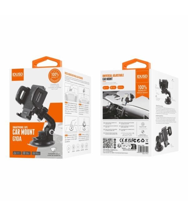 **Universal Car Mount for Phones Up to 6.5" – G10A | Adjustable, Secure, and Convenient**--Negro - Imagen 5