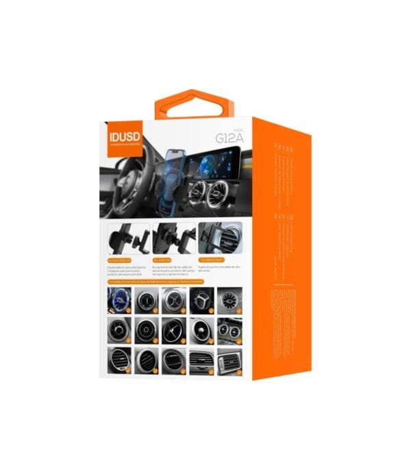 **Universal Car Round Grille Phone Holder – G12A 🚗📱**-Negro - Imagen 4