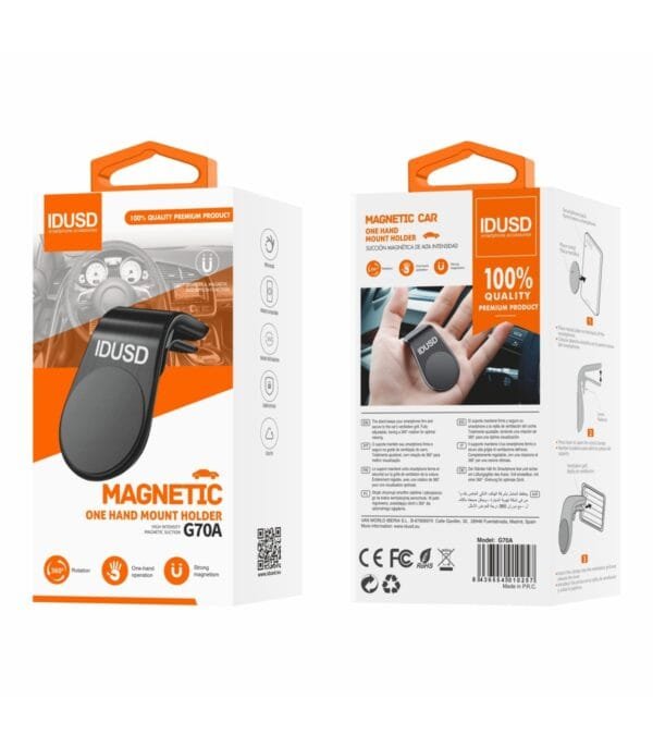 **One-Click Magnetic Car Phone Holder – G70A 🚗📱 | Fast, Secure & Effortless Mounting**--Negro - Imagen 5