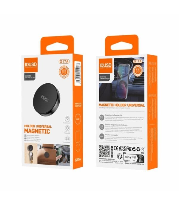**Universal Magnetic Phone Mount – G17A 🚗📱 | Strong Hold & Easy Access**--Negro - Imagen 5