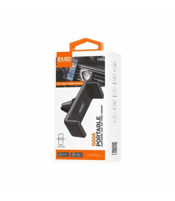 Universal Car Grille Phone Holder – G60A 🚗📱-Negro - Imagen 3