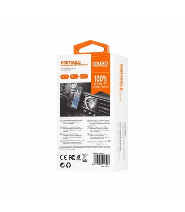 Universal Car Grille Phone Holder – G60A 🚗📱-Negro - Imagen 4