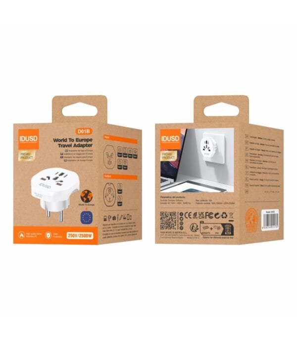 🌍 Universal Travel Adapter – Worldwide to Europe Plug Converter 🔌 D01B - Imagen 7
