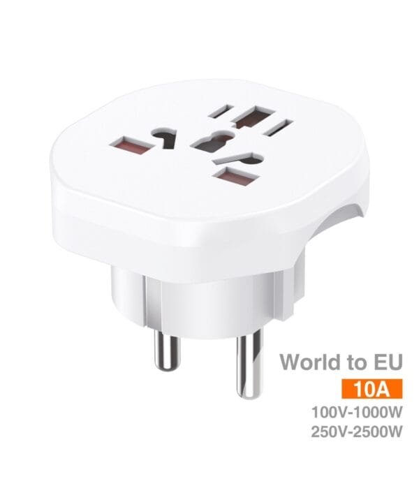 🌍 Universal Travel Adapter – Worldwide to Europe Plug Converter 🔌 D01B